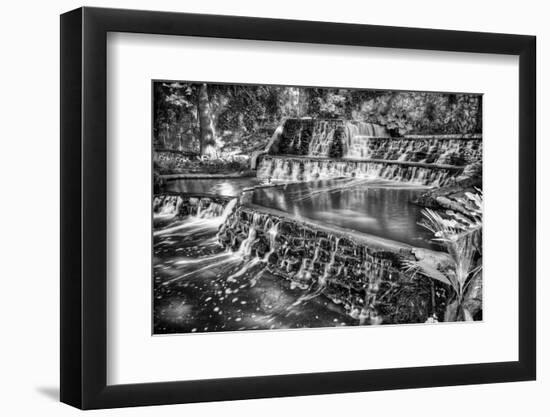 Cascading Waterfall on the San Antonio Riverwalk-Dean Fikar-Framed Photographic Print