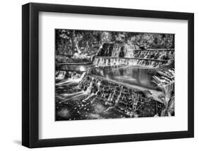 Cascading Waterfall on the San Antonio Riverwalk-Dean Fikar-Framed Photographic Print