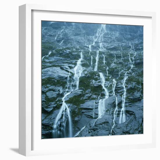 Cascading Waterfall-Micha Pawlitzki-Framed Photographic Print