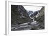 Cascading Waterfalls and Kjenndalen Glacier, Jostedalsbreen National Park, Lodal Valley-Eleanor Scriven-Framed Photographic Print