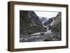 Cascading Waterfalls and Kjenndalen Glacier, Jostedalsbreen National Park, Lodal Valley-Eleanor Scriven-Framed Photographic Print