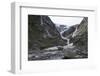 Cascading Waterfalls and Kjenndalen Glacier, Jostedalsbreen National Park, Lodal Valley-Eleanor Scriven-Framed Photographic Print