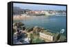 Cascais Pier and Beach, Cascais, Lisbon Coast, Portugal, Europe-G&M Therin-Weise-Framed Stretched Canvas