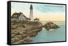 Casco Bay Lighthouse, Portland, Maine-null-Framed Stretched Canvas