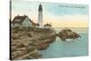 Casco Bay Lighthouse, Portland, Maine-null-Stretched Canvas