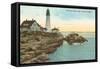 Casco Bay Lighthouse, Portland, Maine-null-Framed Stretched Canvas