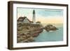 Casco Bay Lighthouse, Portland, Maine-null-Framed Art Print