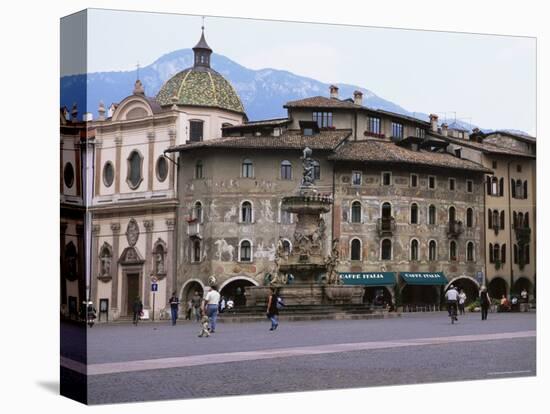 Case Cazuffi-Rella, in Piazza Duomo, Trento, Trentino, Italy-Michael Newton-Stretched Canvas