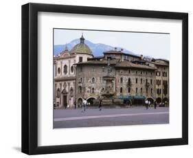 Case Cazuffi-Rella, in Piazza Duomo, Trento, Trentino, Italy-Michael Newton-Framed Photographic Print