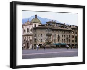 Case Cazuffi-Rella, in Piazza Duomo, Trento, Trentino, Italy-Michael Newton-Framed Photographic Print