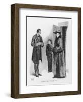 Case of Identity Holmes Receives a Visit from Mary Sutherland-Sidney Paget-Framed Art Print