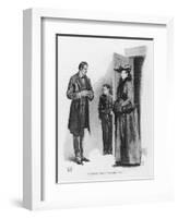 Case of Identity Holmes Receives a Visit from Mary Sutherland-Sidney Paget-Framed Art Print