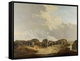 Casemates Outside of Naarden During the Siege-Pieter Gerardus van Os-Framed Stretched Canvas