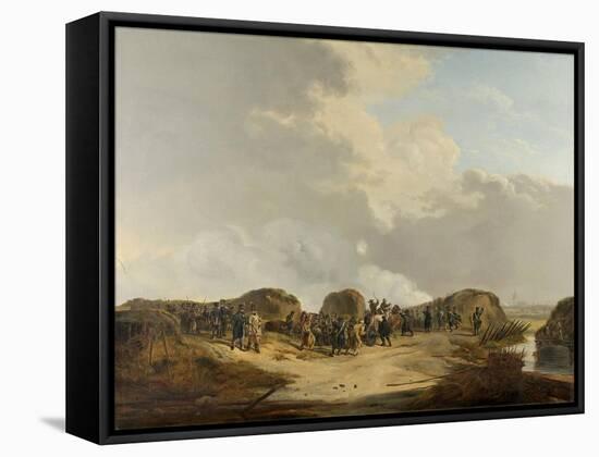 Casemates Outside of Naarden During the Siege-Pieter Gerardus van Os-Framed Stretched Canvas