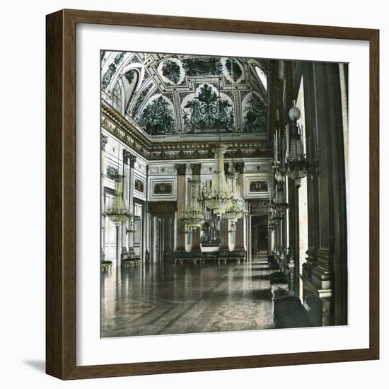 Caserta (Italy), the Throne Room of the Royal Palace (Second Half of the XVIIIth Century)-Leon, Levy et Fils-Framed Photographic Print