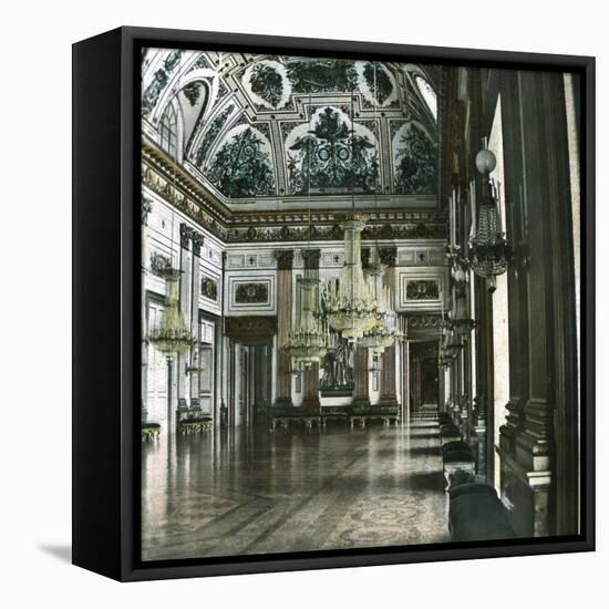 Caserta (Italy), the Throne Room of the Royal Palace (Second Half of the XVIIIth Century)-Leon, Levy et Fils-Framed Stretched Canvas