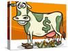 Cash Cow Saying Cartoon Illustration-Igor Zakowski-Stretched Canvas