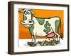 Cash Cow Saying Cartoon Illustration-Igor Zakowski-Framed Art Print