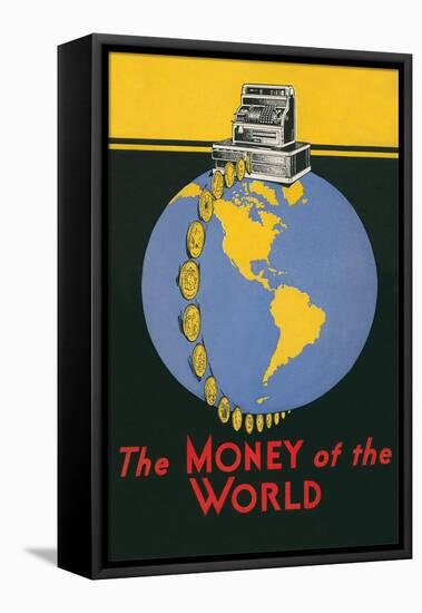 Cash Register, Money of the World-null-Framed Stretched Canvas