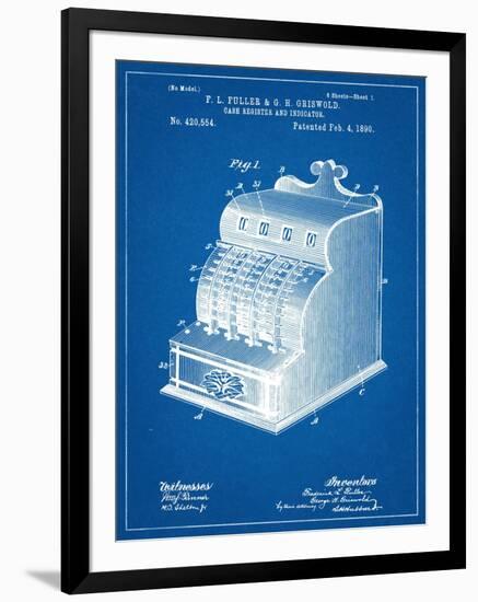 Cash Register Patent-null-Framed Art Print