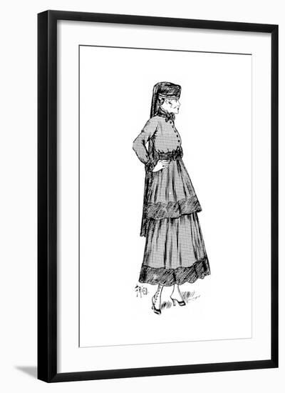 Cashmere Woman's Fashion with a Silk Border, 1915-null-Framed Giclee Print