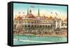 Casino and Beach, Santa Cruz, California-null-Framed Stretched Canvas