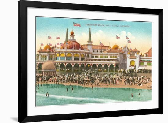 Casino and Beach, Santa Cruz, California-null-Framed Art Print