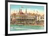 Casino and Beach, Santa Cruz, California-null-Framed Art Print