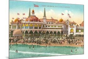 Casino and Beach, Santa Cruz, California-null-Mounted Art Print