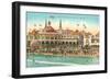 Casino and Beach, Santa Cruz, California-null-Framed Art Print