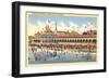 Casino and Beach, Santa Cruz, California-null-Framed Art Print