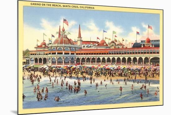 Casino and Beach, Santa Cruz, California-null-Mounted Art Print