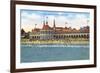 Casino and Beach, Santa Cruz, California-null-Framed Art Print