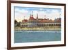 Casino and Beach, Santa Cruz, California-null-Framed Art Print