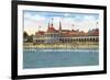 Casino and Beach, Santa Cruz, California-null-Framed Art Print