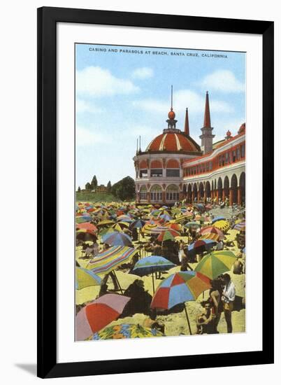 Casino and Parasols, Santa Cruz, California-null-Framed Art Print