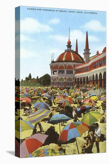 Casino and Parasols, Santa Cruz, California-null-Stretched Canvas