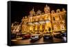 Casino at Night, Monaco, Europe-Laura Grier-Framed Stretched Canvas