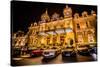 Casino at Night, Monaco, Europe-Laura Grier-Stretched Canvas