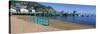 Casino Building and Avalon Harbor, Avalon, Catalina Island, California-null-Stretched Canvas