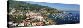 Casino Building and Avalon Harbor, Avalon, Catalina Island, California-null-Stretched Canvas