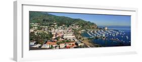 Casino Building and Avalon Harbor, Avalon, Catalina Island, California-null-Framed Photographic Print