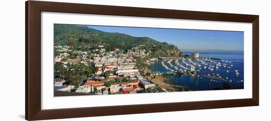 Casino Building and Avalon Harbor, Avalon, Catalina Island, California-null-Framed Photographic Print