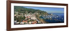 Casino Building and Avalon Harbor, Avalon, Catalina Island, California-null-Framed Photographic Print