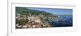 Casino Building and Avalon Harbor, Avalon, Catalina Island, California-null-Framed Photographic Print