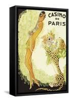 Casino de Paris, Leopard-Vintage Apple Collection-Framed Stretched Canvas