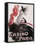 Casino de Paris Red and Black-null-Framed Stretched Canvas