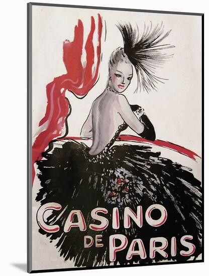 Casino de Paris Red and Black-null-Mounted Giclee Print