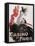 Casino de Paris Red and Black-null-Framed Stretched Canvas