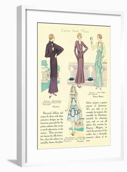 Casino Dress Plans-null-Framed Art Print